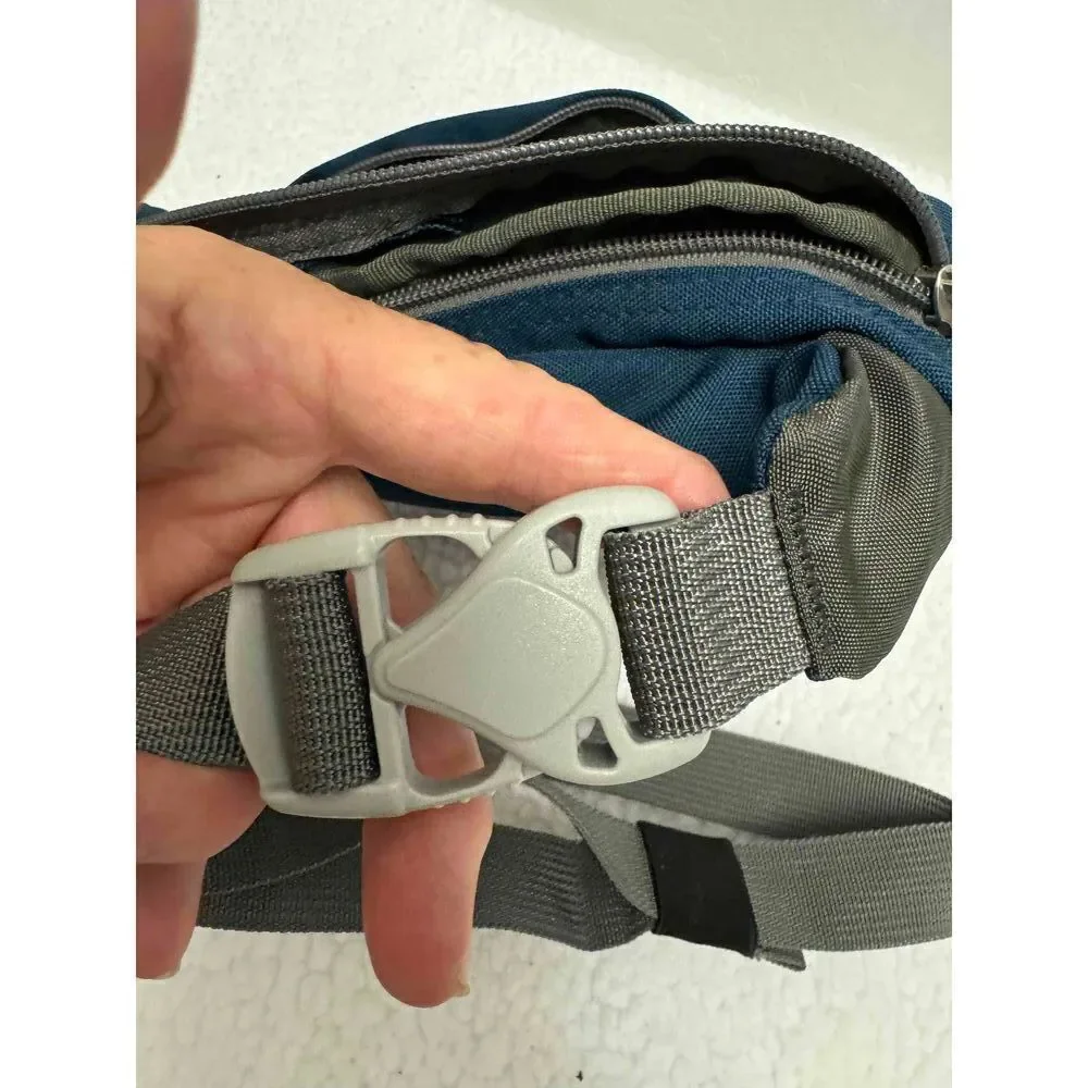 JanSport Navy Fifth Avenue Fanny Pack Waist‎ Bag Adjustable Strap Zipper Pocket